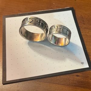 JamesAvery Song of Solomon wedding bands mens 14 women 8 $120 can separate $65ea